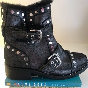 Sam Edelman short boots with brads and buckles